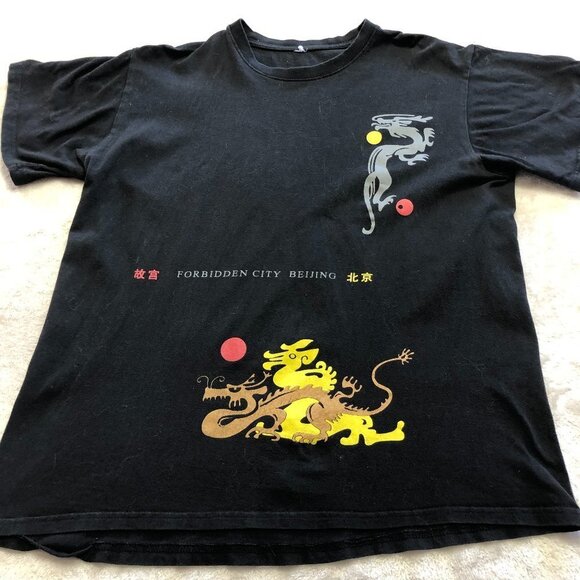 Forbidden City Beijing China Black T-Shirt Size XL - Picture 2 of 8